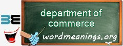 WordMeaning blackboard for department of commerce